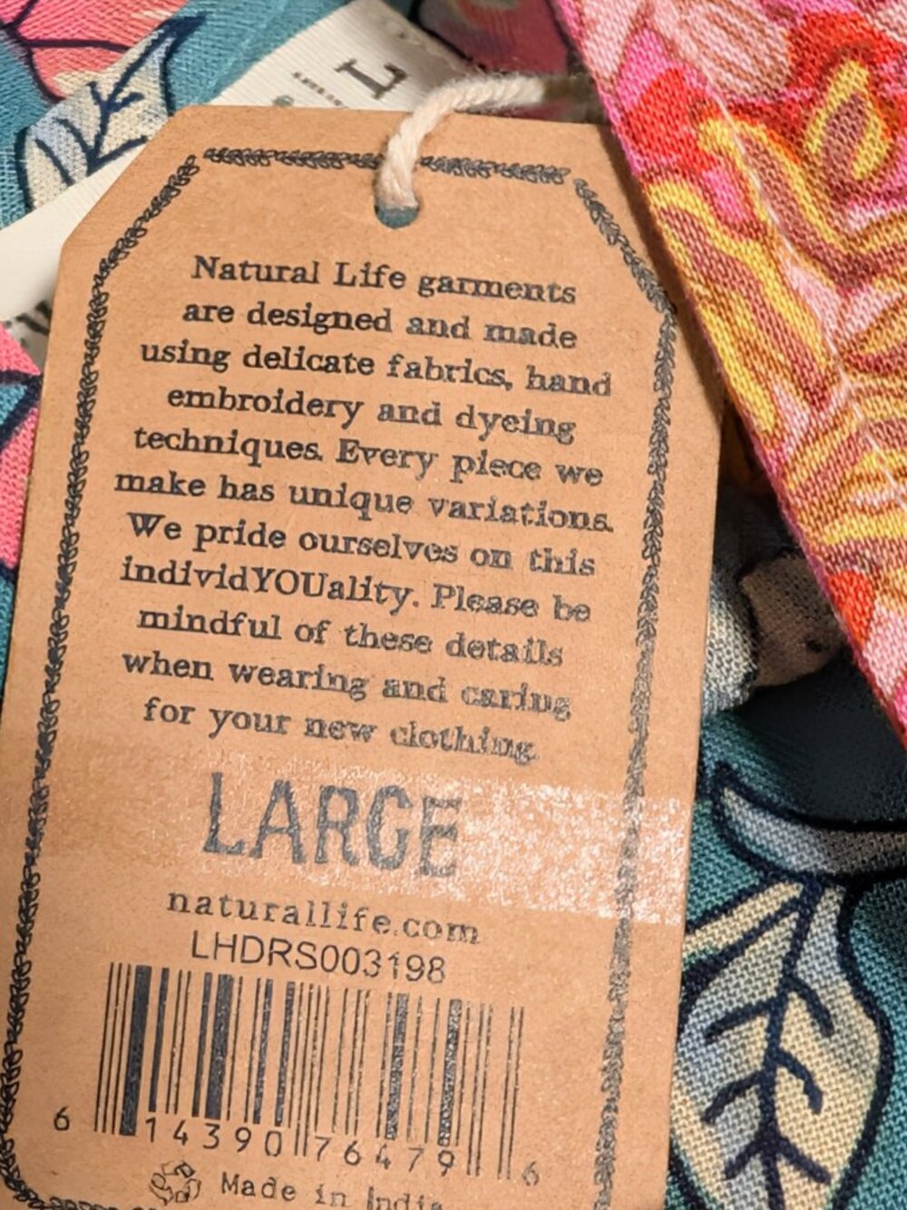 Natural Life Women NWT Sz L Halle Teal Pink Floral Halter Tier Ruffle Maxi Dress - Picture 9 of 11